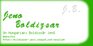 jeno boldizsar business card