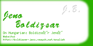 jeno boldizsar business card
